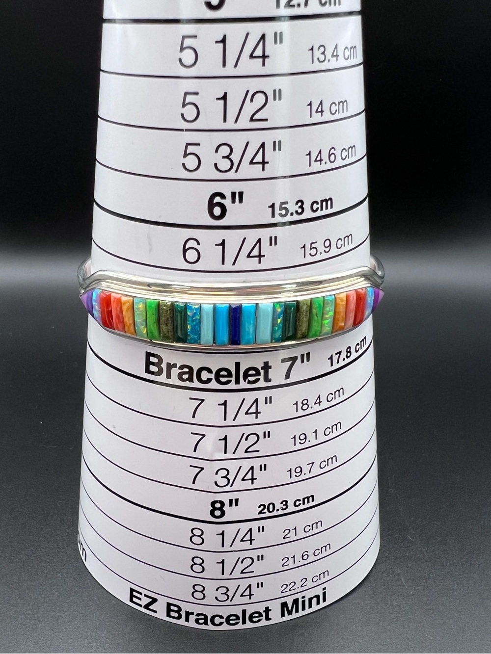 Sterling Silver Opal Inlay Cuff - Picture 12 of 13